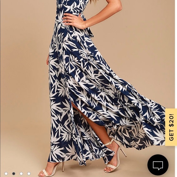 Amuse Society Provence navy blue maxi dress - Picture 2 of 4